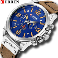 Load image into Gallery viewer, CURREN Top Luxury Brand Men&#39;s Military Waterproof Leather Sport Quartz Watches Chronograph Date Fashion Casual Men&#39;s Clock 8314