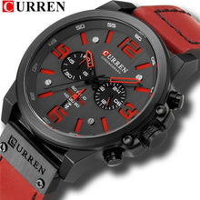 Load image into Gallery viewer, CURREN Top Luxury Brand Men&#39;s Military Waterproof Leather Sport Quartz Watches Chronograph Date Fashion Casual Men&#39;s Clock 8314