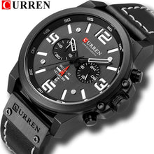 Load image into Gallery viewer, CURREN Top Luxury Brand Men&#39;s Military Waterproof Leather Sport Quartz Watches Chronograph Date Fashion Casual Men&#39;s Clock 8314