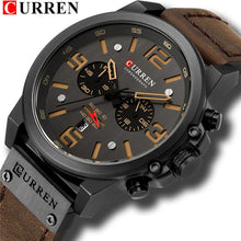 Load image into Gallery viewer, CURREN Top Luxury Brand Men&#39;s Military Waterproof Leather Sport Quartz Watches Chronograph Date Fashion Casual Men&#39;s Clock 8314