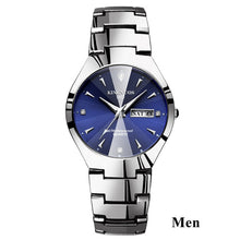 Load image into Gallery viewer, Lovers Watches Luxury Quartz Wrist Watch for Men and Women Hodinky Dual Calender Week Steel Saat Reloj Mujer Hombre Couple Watch