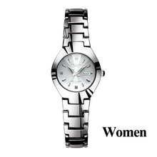 Load image into Gallery viewer, Lovers Watches Luxury Quartz Wrist Watch for Men and Women Hodinky Dual Calender Week Steel Saat Reloj Mujer Hombre Couple Watch