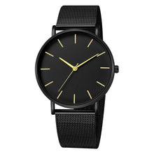 Load image into Gallery viewer, Luxury Watch Men Mesh Ultra-thin Stainless Steel Quartz Wrist Watch Male Clock reloj hombre relogio masculino Free Shipping