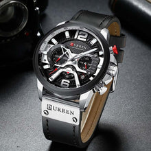 Load image into Gallery viewer, Curren Mens Watches Top Brand Luxury Chronograph Men Watch Leather Luxury Waterproof Sport Watch Men Male Clock Man Wristwatch