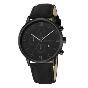 Fashion Geneva Men Date Alloy Case Synthetic Leather Analog Quartz Sport Watch Male Clock Top Brand Luxury Relogio Masculino D30