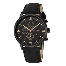 Load image into Gallery viewer, Fashion Geneva Men Date Alloy Case Synthetic Leather Analog Quartz Sport Watch Male Clock Top Brand Luxury Relogio Masculino D30