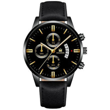 Load image into Gallery viewer, Relogio Masculino watches men fashion Sport box stainless steel leather band watch Quartz business wristwatch Reloj Hombre 2019