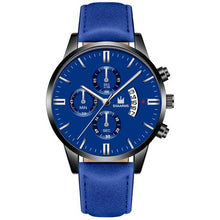 Load image into Gallery viewer, Relogio Masculino watches men fashion Sport box stainless steel leather band watch Quartz business wristwatch Reloj Hombre 2019