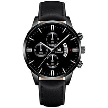 Load image into Gallery viewer, Relogio Masculino watches men fashion Sport box stainless steel leather band watch Quartz business wristwatch Reloj Hombre 2019