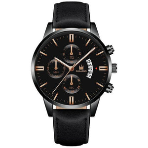 Relogio Masculino watches men fashion Sport box stainless steel leather band watch Quartz business wristwatch Reloj Hombre 2019