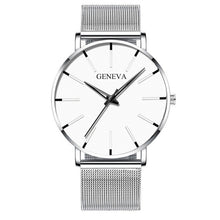 Load image into Gallery viewer, Luxury Fashion Mens Minimalist Watches Ultra Thin black Stainless Steel Mesh Band Watch Men Business Casual Analog Quartz clock