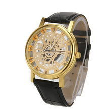 Load image into Gallery viewer, Quartz Watch Men Luxury Simple 12 Colors Hollow Stainless Steel Quartz Military наручные часы Sport Buckle Leather Wrist Watch