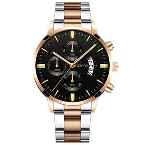 Fashion Men Stainless Steel Watch Luxury Calendar Quartz Wrist Watches Business Casual Watch for Man Clock reloj hombre