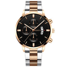 Load image into Gallery viewer, Fashion Men Stainless Steel Watch Luxury Calendar Quartz Wrist Watches Business Casual Watch for Man Clock reloj hombre