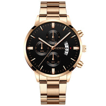 Load image into Gallery viewer, Fashion Men Stainless Steel Watch Luxury Calendar Quartz Wrist Watches Business Casual Watch for Man Clock reloj hombre