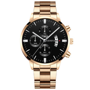 Fashion Men Stainless Steel Watch Luxury Calendar Quartz Wrist Watches Business Casual Watch for Man Clock reloj hombre