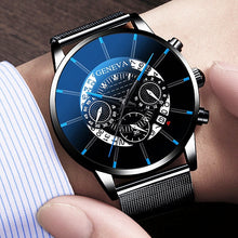 Load image into Gallery viewer, Men&#39;s Watch Reloj Hombre Relogio Masculino Stainless Steel Calendar Quartz Wristwatch Men Sports Watch Clock Geneva Clock hours