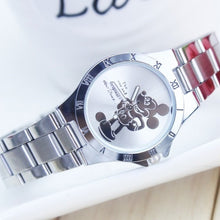 Load image into Gallery viewer, New luxury brand minnie women watch fashion silver ladies wristwatch full steel women&#39;s watches saat relogio feminino