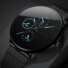 Load image into Gallery viewer, 2020 Fashion Mens Watch Minimalist Luxury Ultra Thin Stainless Steel Mesh Band Wrist Watch Analog Quartz Watches Relojes Hombre