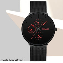 Load image into Gallery viewer, 2020 Fashion Mens Watch Minimalist Luxury Ultra Thin Stainless Steel Mesh Band Wrist Watch Analog Quartz Watches Relojes Hombre