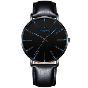 Luxury Fashion Mens Minimalist Watches Ultra Thin black Stainless Steel Mesh Band Watch Men Business Casual Analog Quartz clock