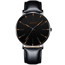 Load image into Gallery viewer, Luxury Fashion Mens Minimalist Watches Ultra Thin black Stainless Steel Mesh Band Watch Men Business Casual Analog Quartz clock