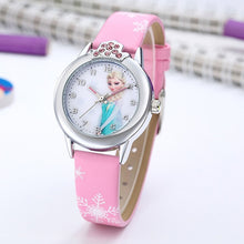 Load image into Gallery viewer, Elsa Watch Girls Elsa Princess Kids Watches Leather Strap Cute Children&#39;s Cartoon Wristwatches Gifts for Kids Girl