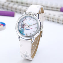 Load image into Gallery viewer, Elsa Watch Girls Elsa Princess Kids Watches Leather Strap Cute Children&#39;s Cartoon Wristwatches Gifts for Kids Girl