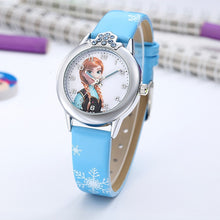 Load image into Gallery viewer, Elsa Watch Girls Elsa Princess Kids Watches Leather Strap Cute Children&#39;s Cartoon Wristwatches Gifts for Kids Girl