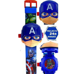 NEW Princess Elsa Spiderman Iron Children Watches Kids 3D Projection Cartoon Pattern Girls Watch Child Boys Digital Wristwatches