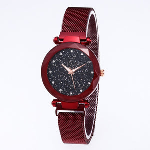 2019 New brand Starry Sky Women Watch Fashion Elegant Magnet Buckle Vibrato Purple Gold Ladies Wristwatch Luxury Women Watches