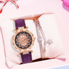 Load image into Gallery viewer, Luxury Women Watches Bracelet set Starry Sky Ladies Bracelet Watch Casual Leather Quartz Wristwatch Clock gift Relogio Feminino