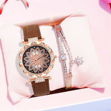 Load image into Gallery viewer, Luxury Women Watches Bracelet set Starry Sky Ladies Bracelet Watch Casual Leather Quartz Wristwatch Clock gift Relogio Feminino