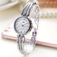 Load image into Gallery viewer, New Fashion Rhinestone Watches Women Luxury Brand Stainless Steel Bracelet watches Ladies Quartz Dress Watches reloj mujer Clock