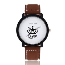 Load image into Gallery viewer, New Relogio Couples Watch King &amp; Queen Leather Quartz Watch Mens Ladies Fashion Sport Clock Men&#39;s Watches Women&#39;s Watches Gifts