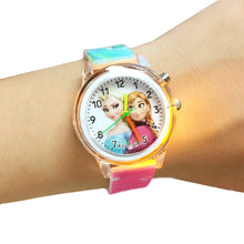 Load image into Gallery viewer, Princess Elsa Children Watches Electronic Colorful Light Source Child Watch Girls Birthday Party Kids Gift Clock Childrens Wrist