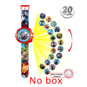 JOYROX Princess Spiderman Kids Watches Projection Cartoon Pattern Digital Child watch For Boys Girls LED Display Clock Relogio