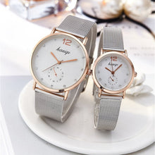 Load image into Gallery viewer, Stainless Steel Rhinestone Couple Watches Man And Ladies 2019 Luxury Quartz Wristwatch For Lovers Unisex Watch Montres Femme Hot